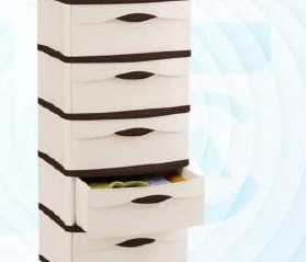 Cajonera Suprema Ratán 5P Café