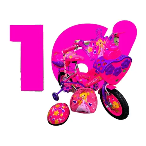 BICICLETA ARO 16 SUPER ROYAL CON MOCHILA Y CASCO