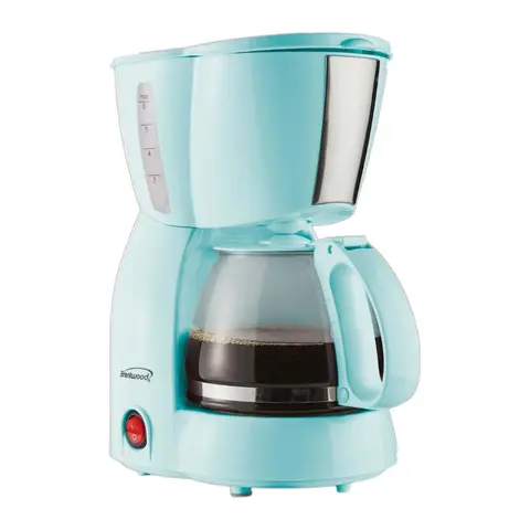 Cafetera Brentwood 4 TZS Vidrio Turquesa