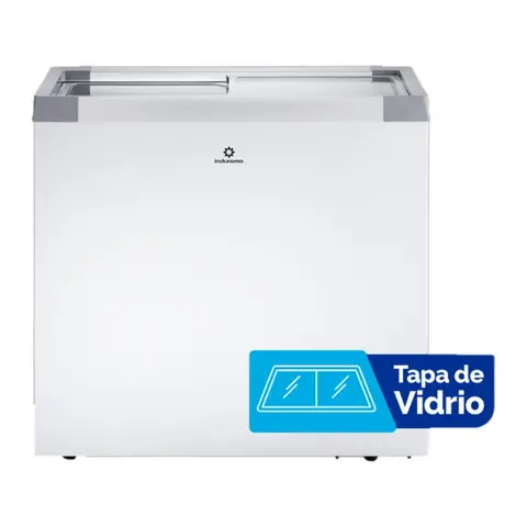Congelador Indurama Tapa de Vidrio 200 Litros