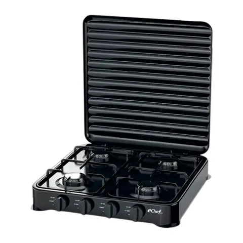 COCINETA ECHEF PRO 4 HORNILLAS NEGRO