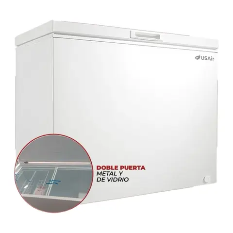 Congelador Usair Horizontal 256LT Dual Doble Tapa