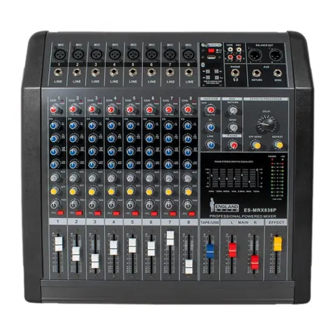 Mixer Profesional 8 canales 382W ENGLAND SOUND ES-MRX838P