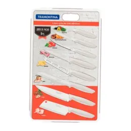 Juego de Cuchillo Tramontina 8 piezas mango blanco (23498/332)
