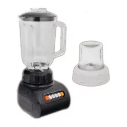 Licuadora E-Life Negra 4 Vel. Vaso de Vidrio