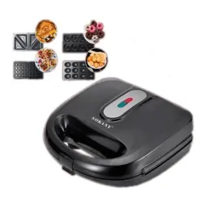 Maquina Sokany 4N1 Tostadora-Donas-Waflera y Pastelera