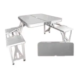 Mesa con Silla Plegable Metalica Home Living