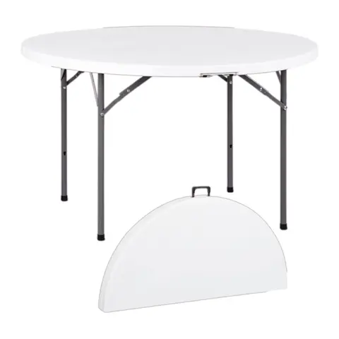 Mesa redonda plegable 120 cm de diámetro