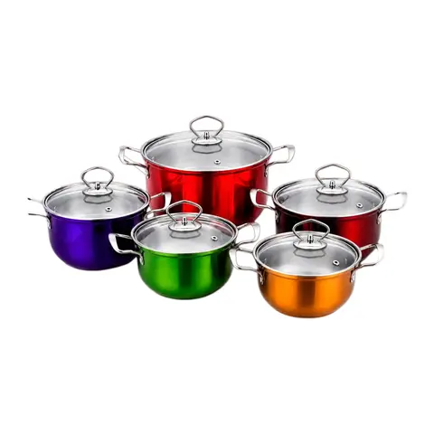 Set de Olla Aluminio 10 Piezas (ZB-TG-3)