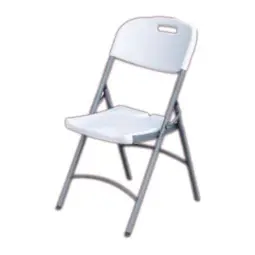 Silla plegable blanca