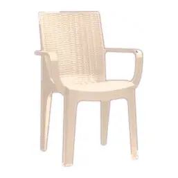 Silla Ratan Corsa Pica con Brazos Beige