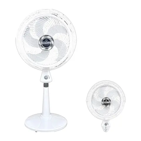 VENTILADOR 2 EN 1 MAX POWER 18″ BLANCO/CRISTAL