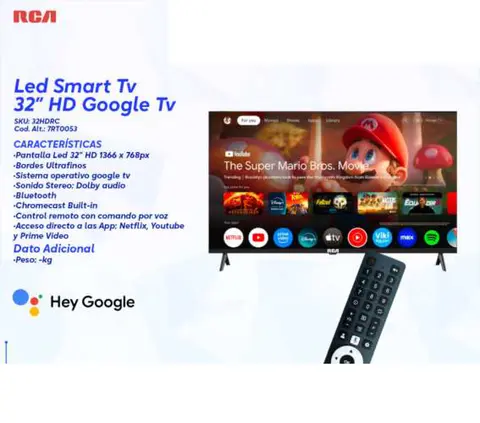 Led Smart Tv 32" HD Google Tv