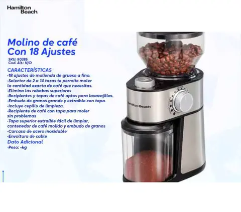 Molino de café Con 18 Ajustes