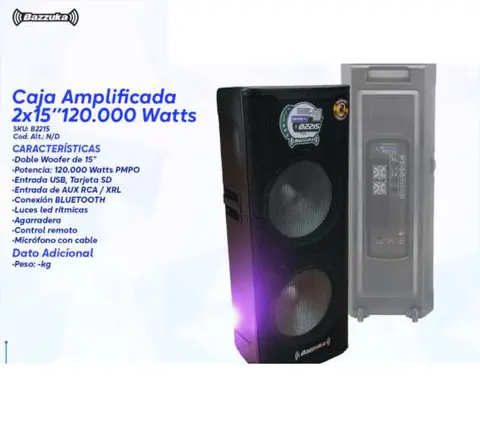 Caja Amplificada 2x15"