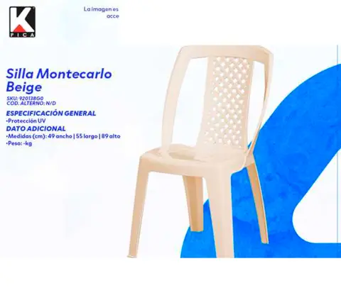 Silla Montecarlo Beige