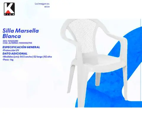 Silla Marsella Blanca