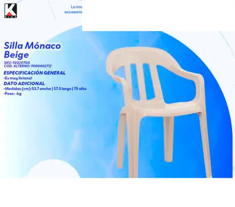 Silla Mónaco Beige