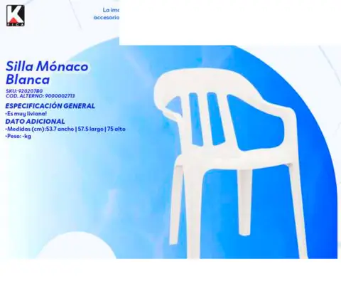 Silla Mónaco Blanca
