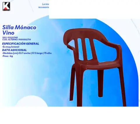 Silla Mónaco Vino