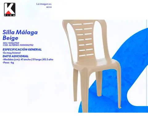 Silla Málaga Beige