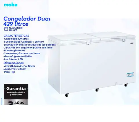 Congelador Dual 429 litros