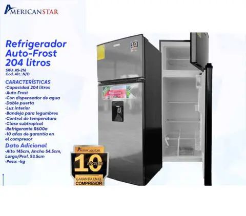 Refrigerador Auto-Frost 204 litros