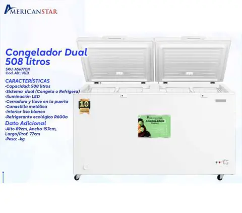 Congelador Dual 508 litros