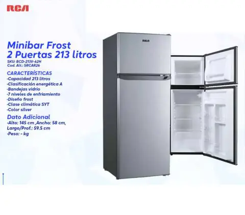 Minibar Frost 2 Puertas 213 litros