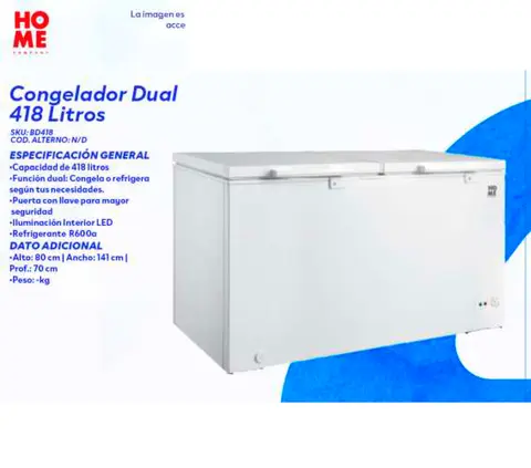 Congelador Dual 418 Litros