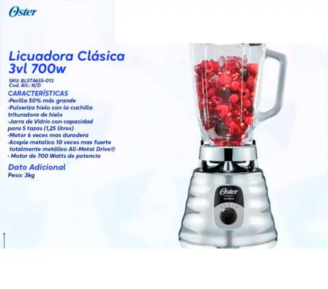 Licuadora Clásica 3vl 700w