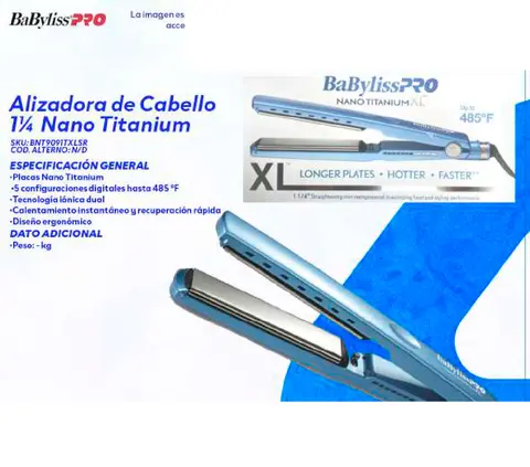 Alizadora de Cabello 1¼ Nano Titanium