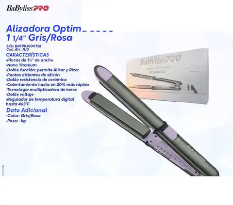Alizadora Optima 3000 1 1/4" Gris/Rosa
