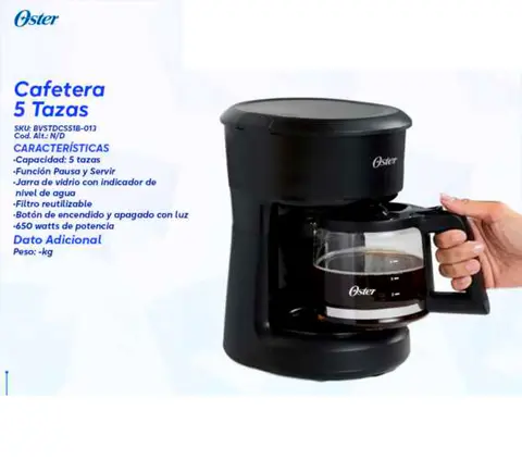 Oster Cafetera 5 Tazas