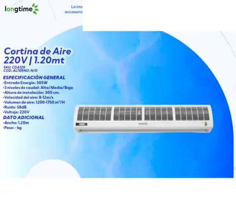 Cortina de Aire 220V | 1.20mt