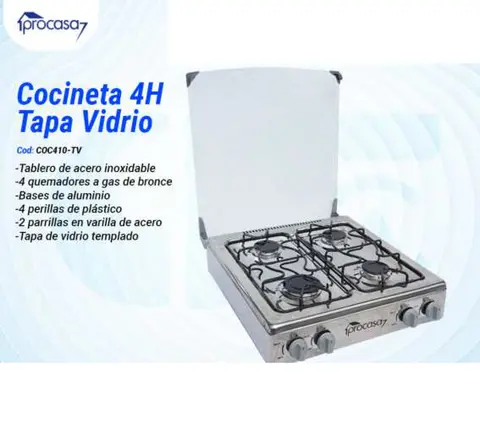 Cocineta 4H Tapa Vidrio