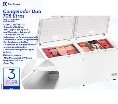 Congelador Dual 708 litros