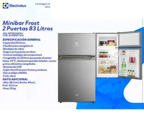 Minibar Frost 2 Puertas 83 Litros