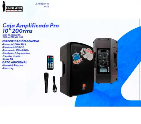 Caja Amplificada Pro 10" 200rms