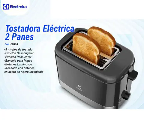 Tostadora Eléctrica 2 Panes