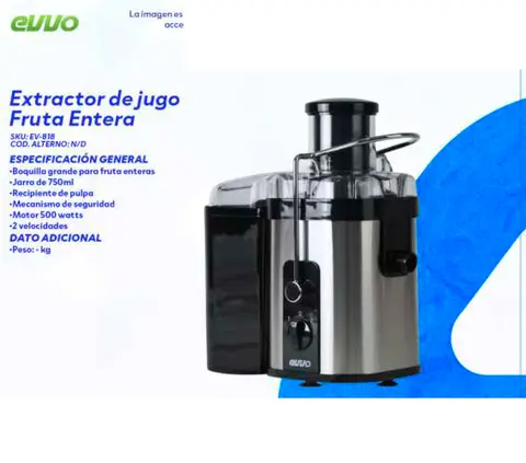 Extractor de jugo Fruta Entera (EV-818)