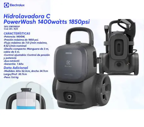 Hidrolavadora Compacta PowerWash 1400watts 1850psi