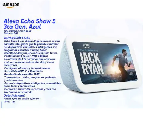 Alexa Echo Show 5 3ra Gen. Azul