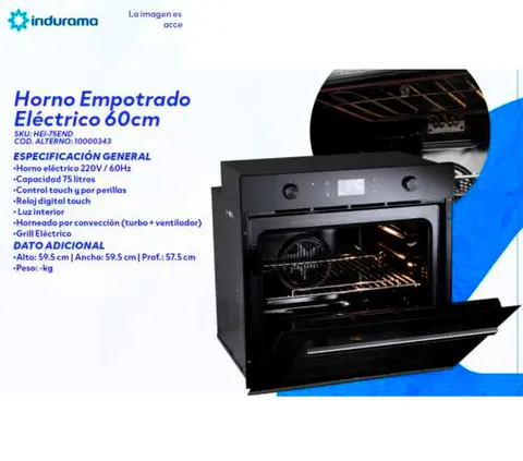 Horno Empotrado Eléctrico 60cm