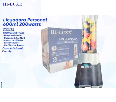 Licuadora Personal 600ml 200watts
