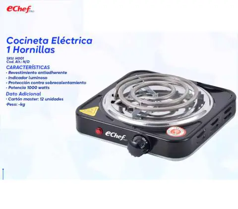Cocineta Eléctrica 1 Hornillas