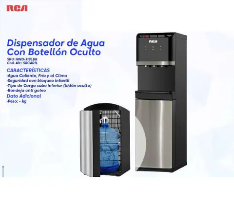 Dispensador de Agua con Botellón Oculto (RCA)