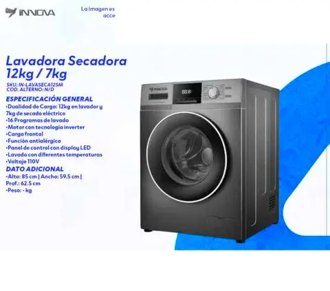 Lavadora Secadora 12kg/7kg