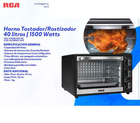 Horno Tostador 40 litros
