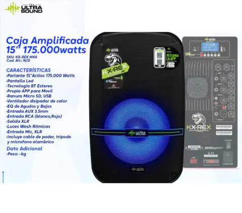 Caja Amplificada 15" (ULTRA SOUND)